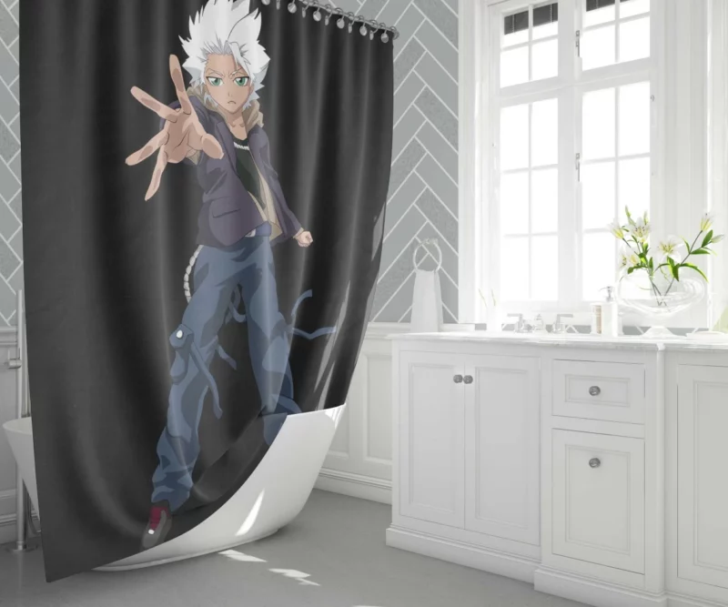 Toushiro Hitsugaya Frozen Vigilance Anime Shower Curtain 1