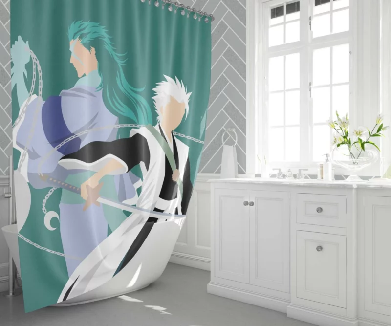 Toushiro Hitsugaya Hyorinmaru Keeper Anime Shower Curtain 1