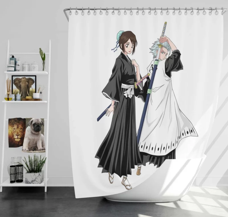 Toushiro Hitsugaya Snowy Protector Anime Shower Curtain