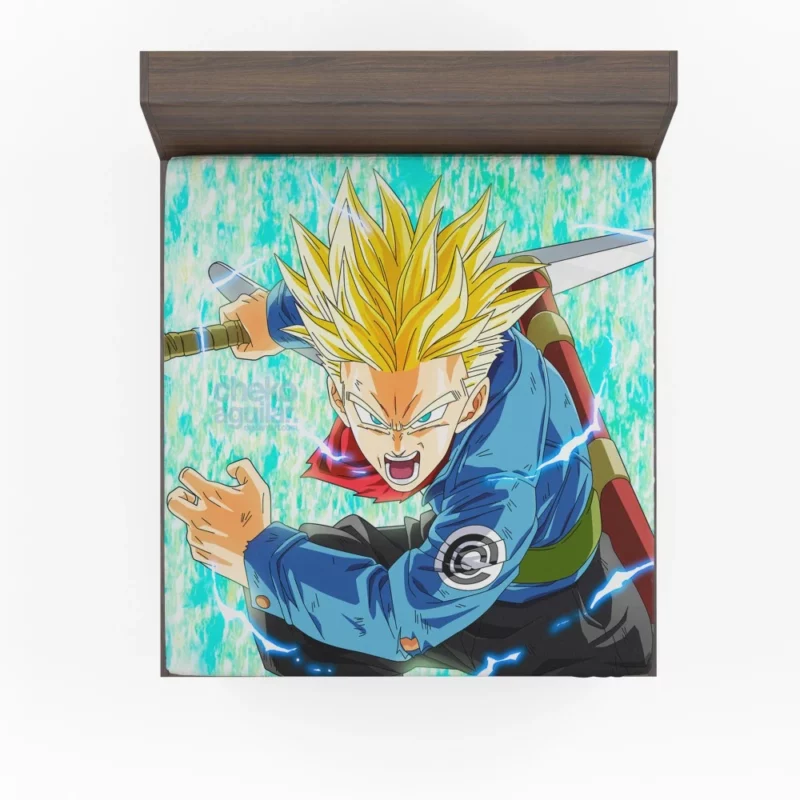Trunks Adventures in Dragon Ball Super Anime Fitted Sheet