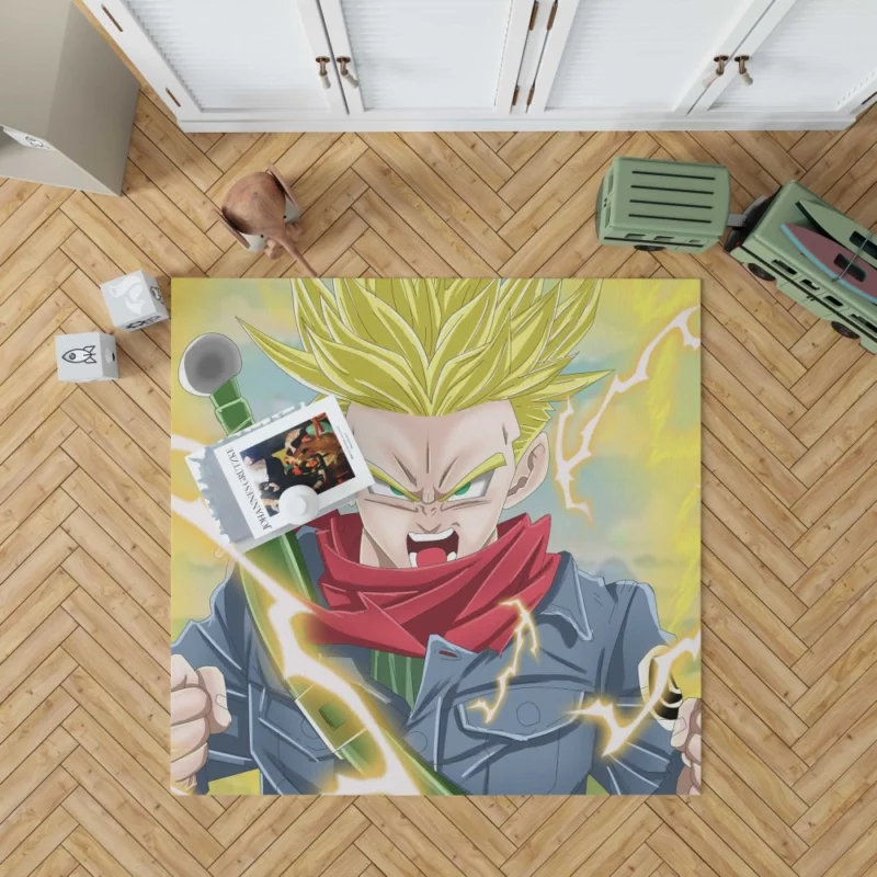 Trunks Evolution in Dragon Ball Super Anime Rug