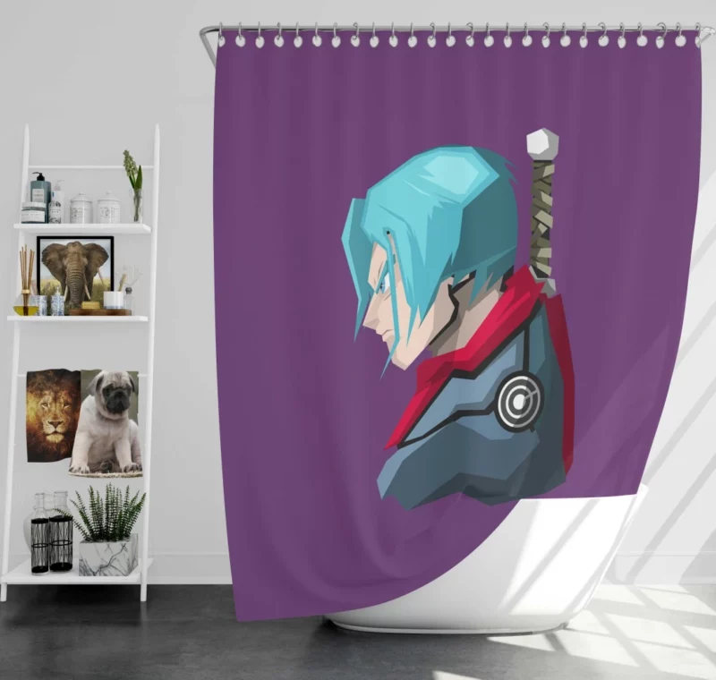 Trunks Presence in Dragon Ball Super Anime Shower Curtain