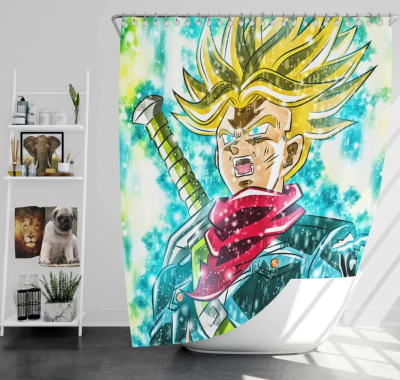 Trunks Role in Dragon Ball Super Anime Shower Curtain