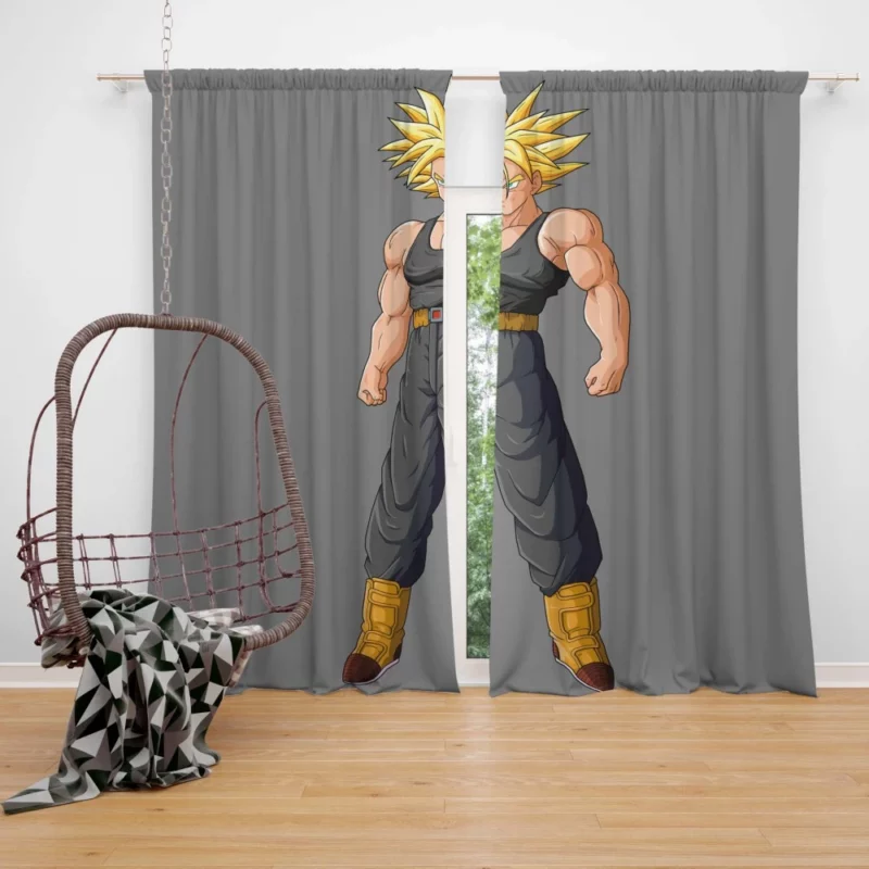 Trunks SSJ Form Powerful Warrior Anime Curtain