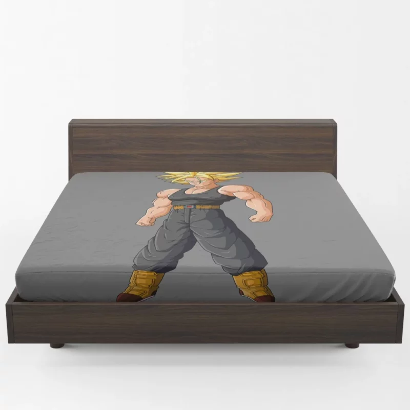 Trunks SSJ Form Powerful Warrior Anime Fitted Sheet 1