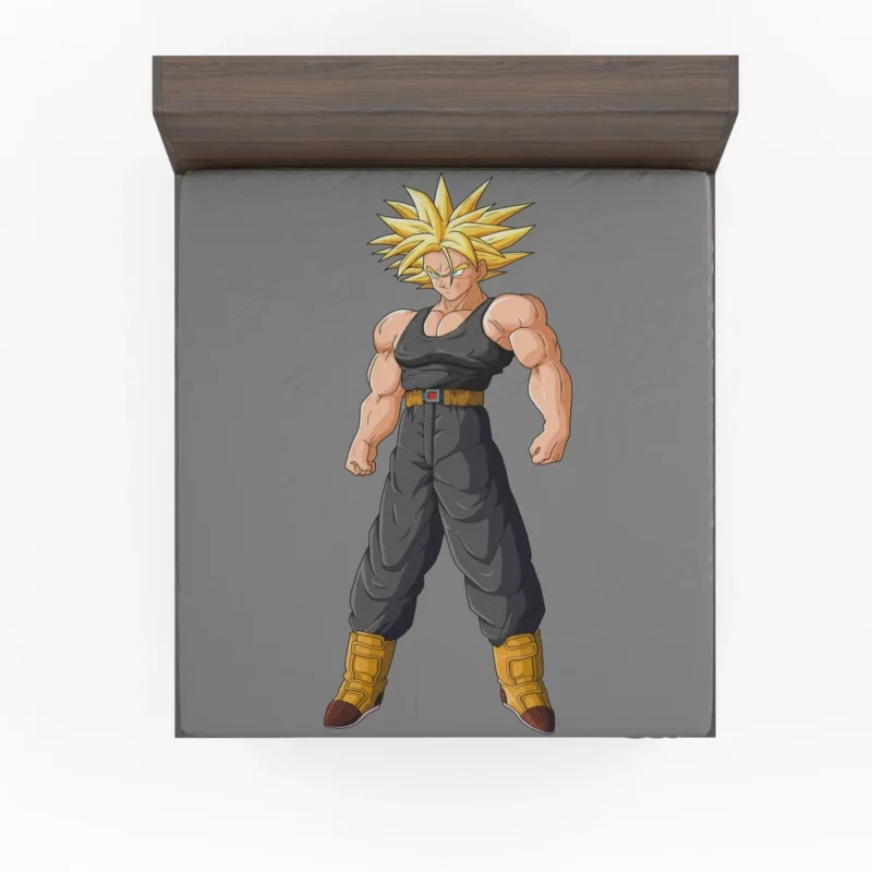 Trunks SSJ Form Powerful Warrior Anime Fitted Sheet