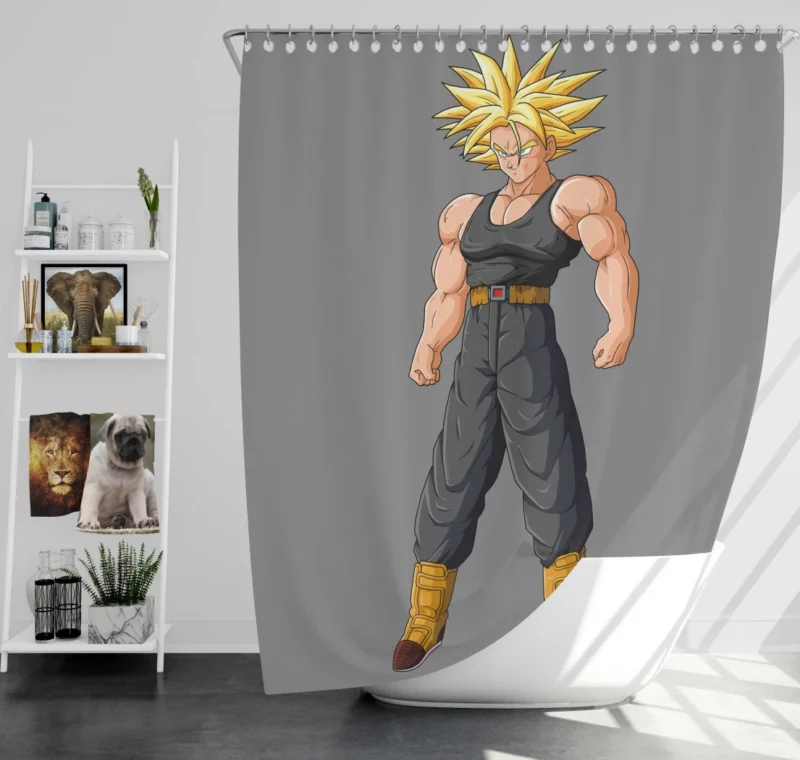 Trunks SSJ Form Powerful Warrior Anime Shower Curtain