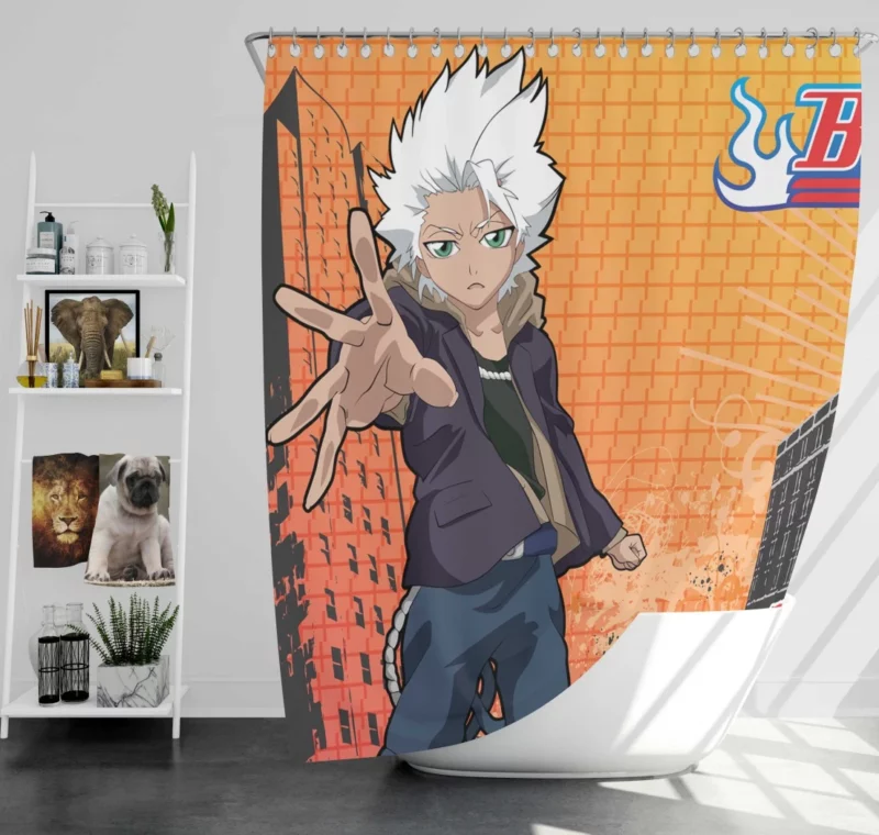 T?shir? Hitsugaya Frigid Guardian Anime Shower Curtain