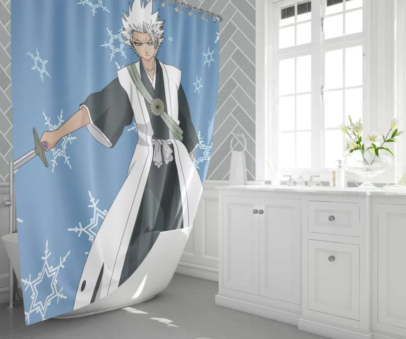 T?shir? Hitsugaya Frozen Vigilance Anime Shower Curtain 1