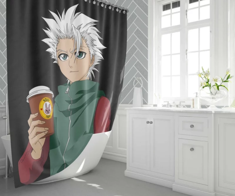 T?shir? Hitsugaya Icy Authority Anime Shower Curtain 1