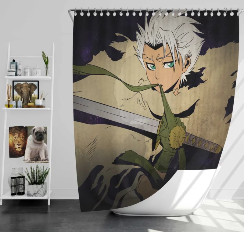 T?shir? Hitsugaya Icy Commander Anime Shower Curtain