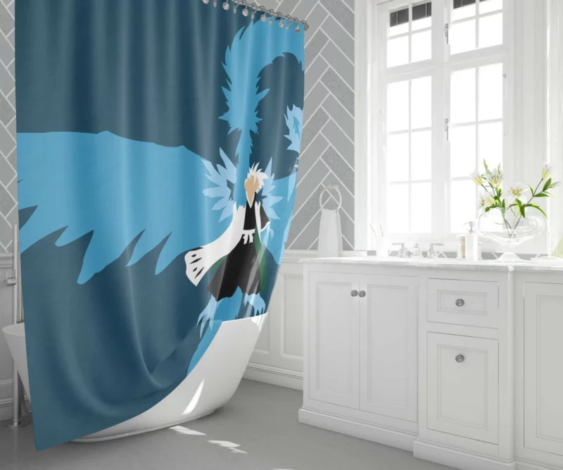 T?shir? Hitsugaya Snowy Hero Anime Shower Curtain 1