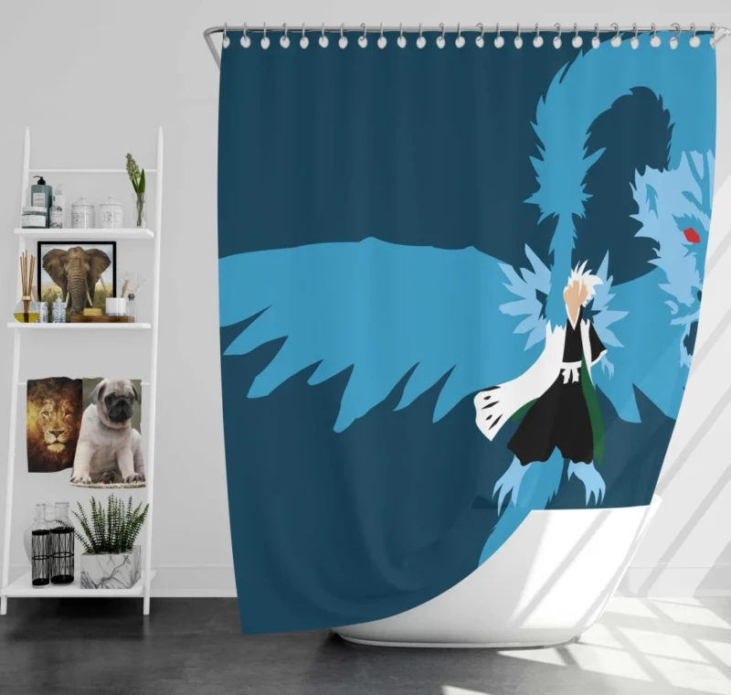 T?shir? Hitsugaya Snowy Hero Anime Shower Curtain