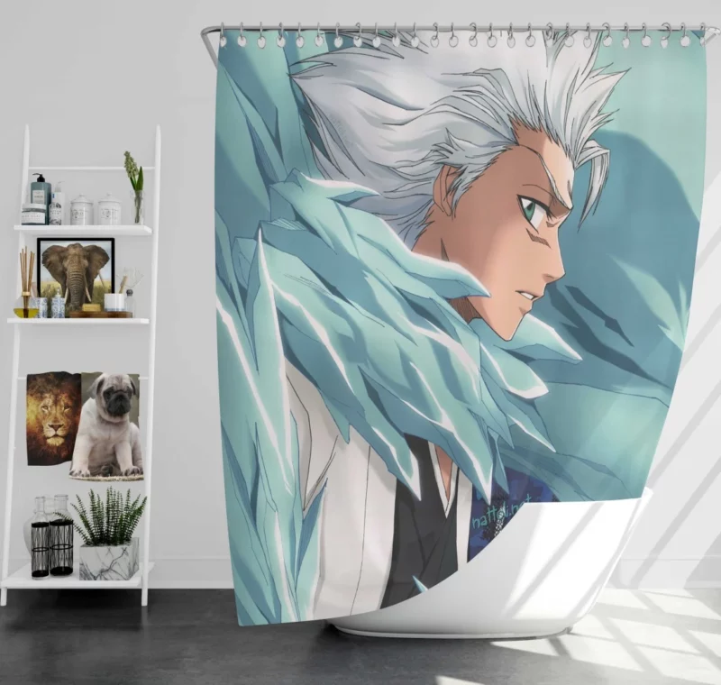 T?shir? Hitsugaya Subzero Commander Anime Shower Curtain