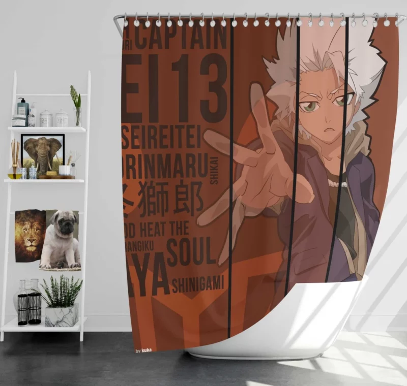 T?shir? Hitsugaya Winter Embrace Anime Shower Curtain