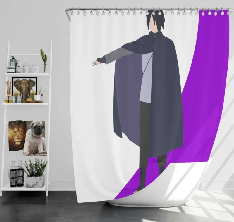 Uchiha Avenger Sasuke Tale Anime Shower Curtain