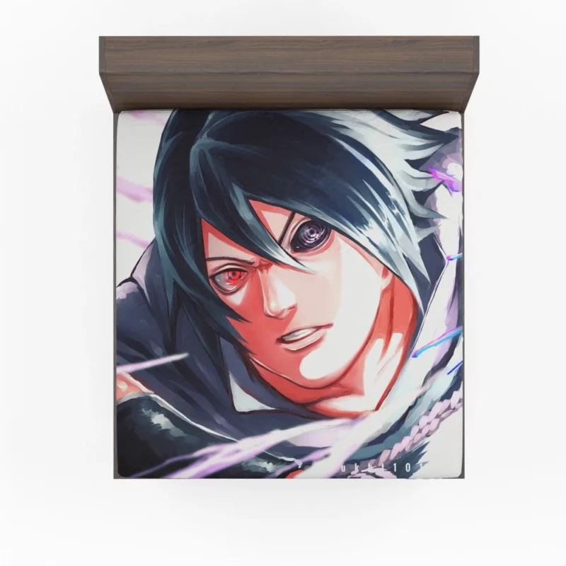 Uchiha Destiny Shinobi Chronicles Anime Fitted Sheet