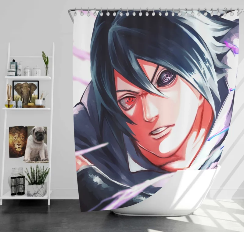 Uchiha Destiny Shinobi Chronicles Anime Shower Curtain