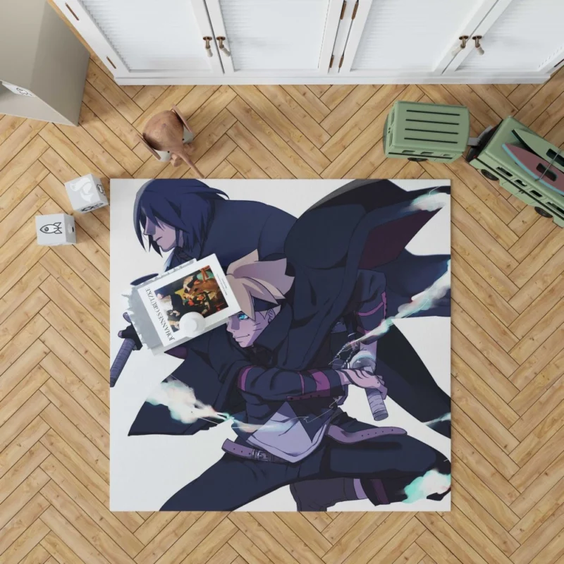 Uchiha Heir Boruto Adventure Anime Rug