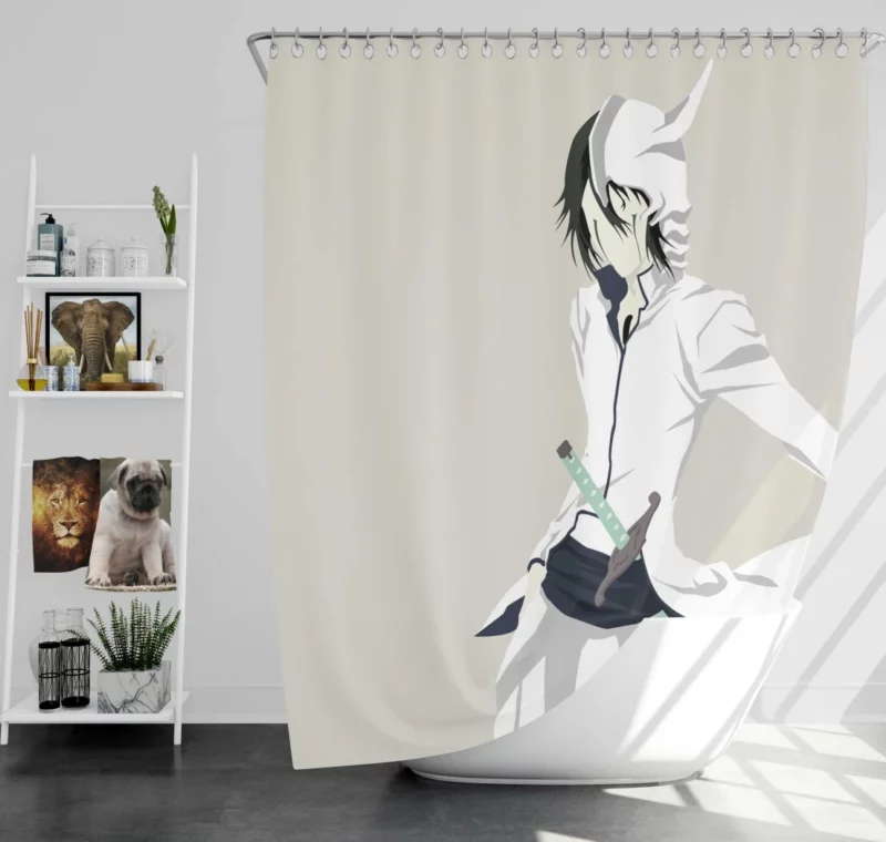 Ulquiorra Cifer Embrace of Shadows Anime Shower Curtain