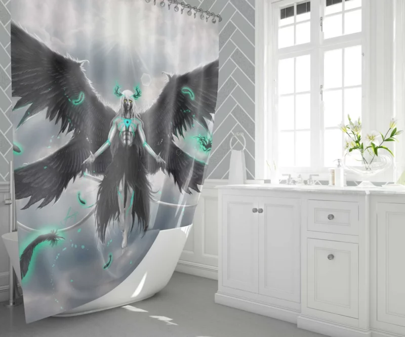 Ulquiorra Cifer Heart of Darkness Anime Shower Curtain 1