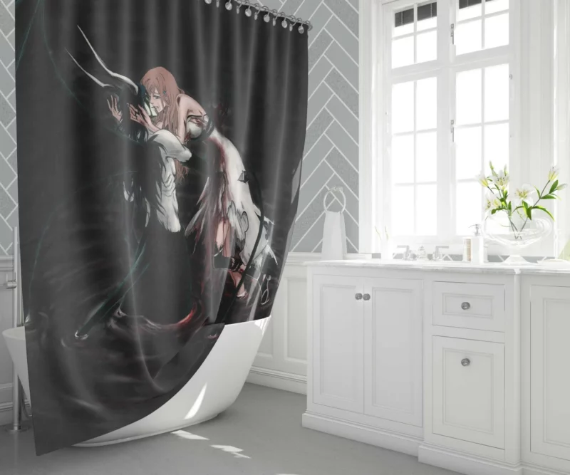 Ulquiorra Cifer White-Haired Espada Anime Shower Curtain 1