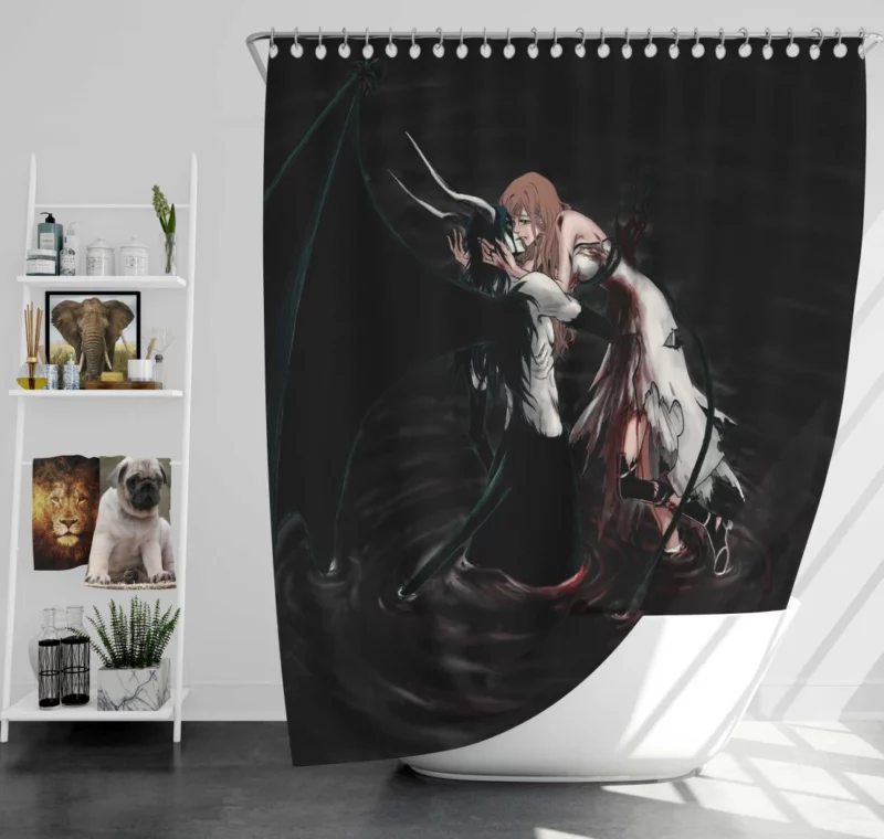 Ulquiorra Cifer White-Haired Espada Anime Shower Curtain