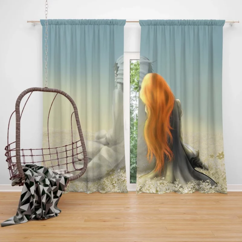 Ulquiorra Cifer and Orihime Inoue Anime Love Curtain