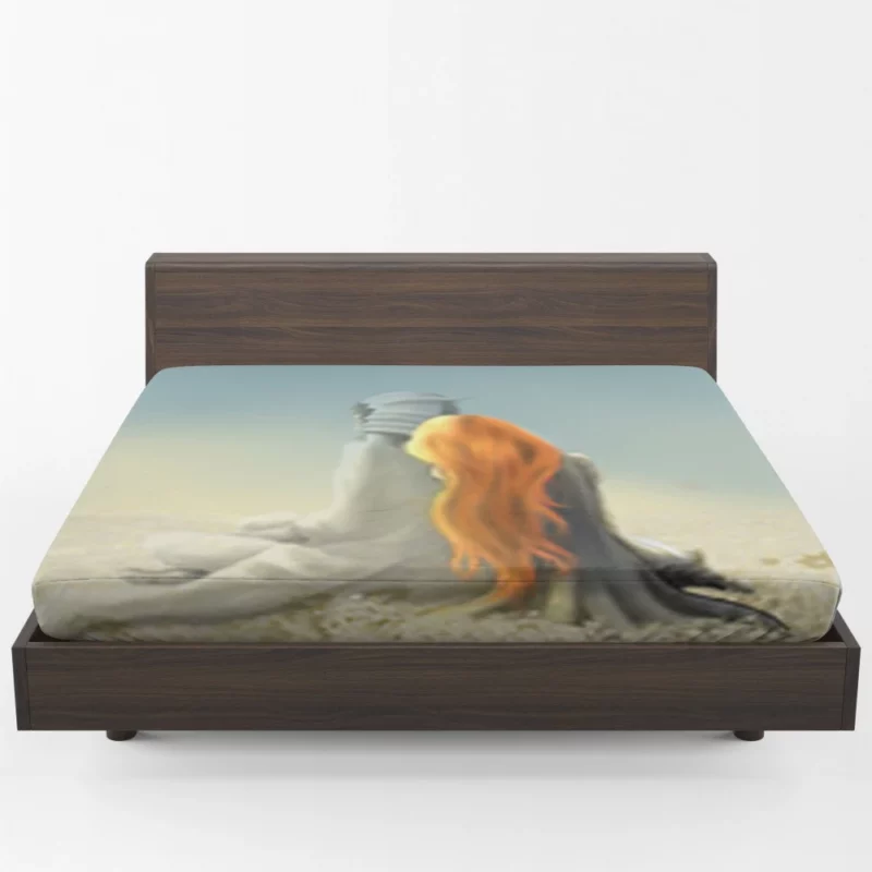 Ulquiorra Cifer and Orihime Inoue Anime Love Fitted Sheet 1