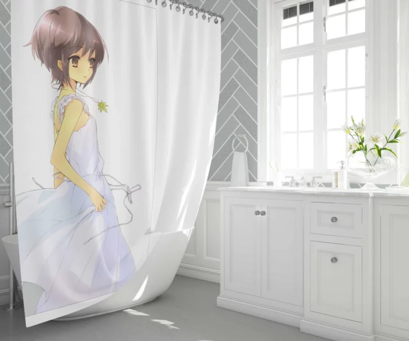 Ulquiorra Cifer and Orihime Inoue Connection Anime Shower Curtain 1