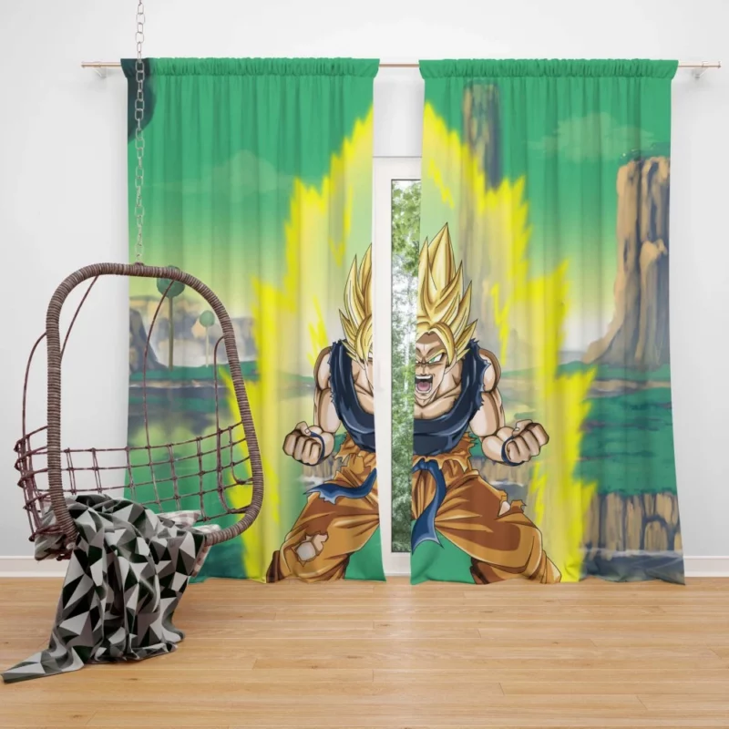 Ultimate Form Super Saiyan Goku Anime Curtain