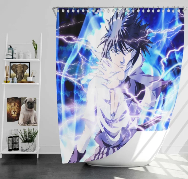 Unbreakable Bond Naruto and Sasuke Anime Shower Curtain