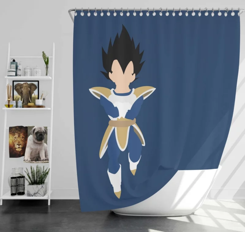 Unbreakable Will Vegeta Journey Anime Shower Curtain