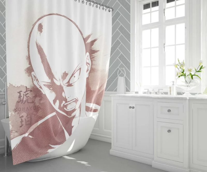 Unleash the Bald Fury Anime Shower Curtain 1