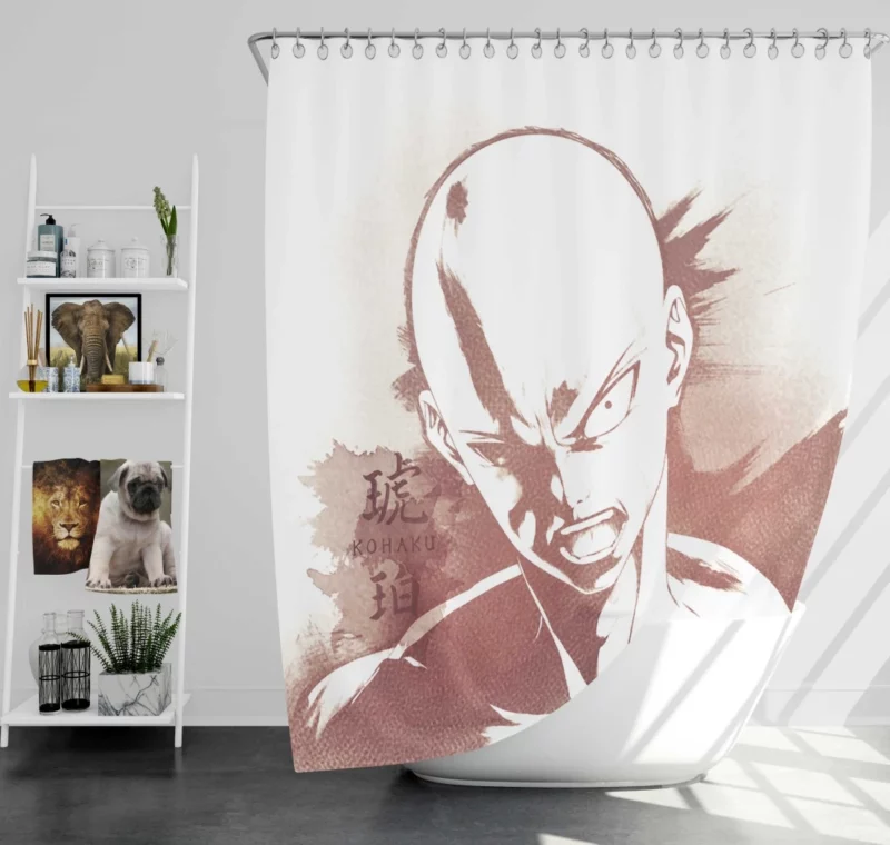 Unleash the Bald Fury Anime Shower Curtain