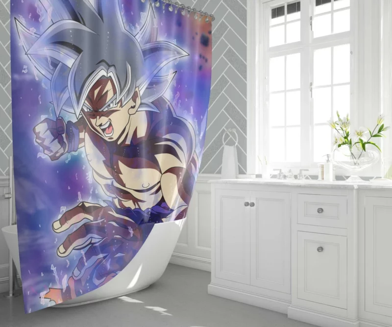 Unleashing Migatte No Gokui Goku Power Anime Shower Curtain 1