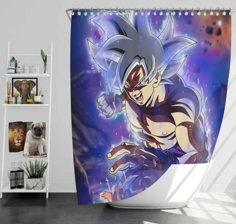 Unleashing Migatte No Gokui Goku Power Anime Shower Curtain