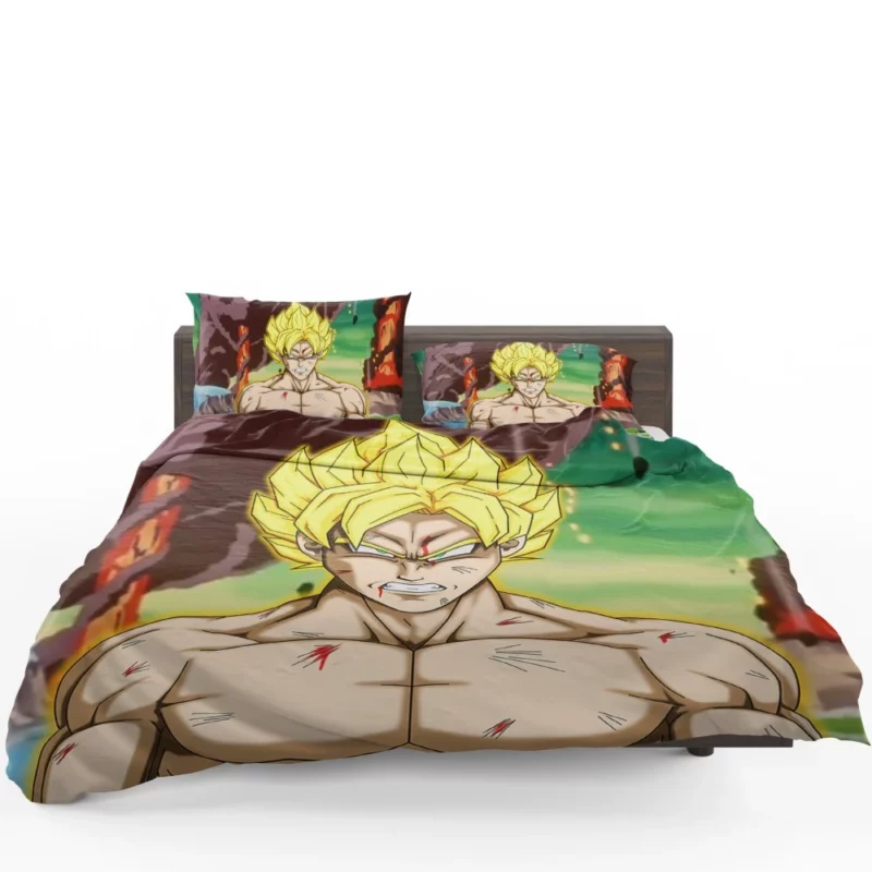 Unleashing Power Super Saiyan Goku Anime Bedding Set