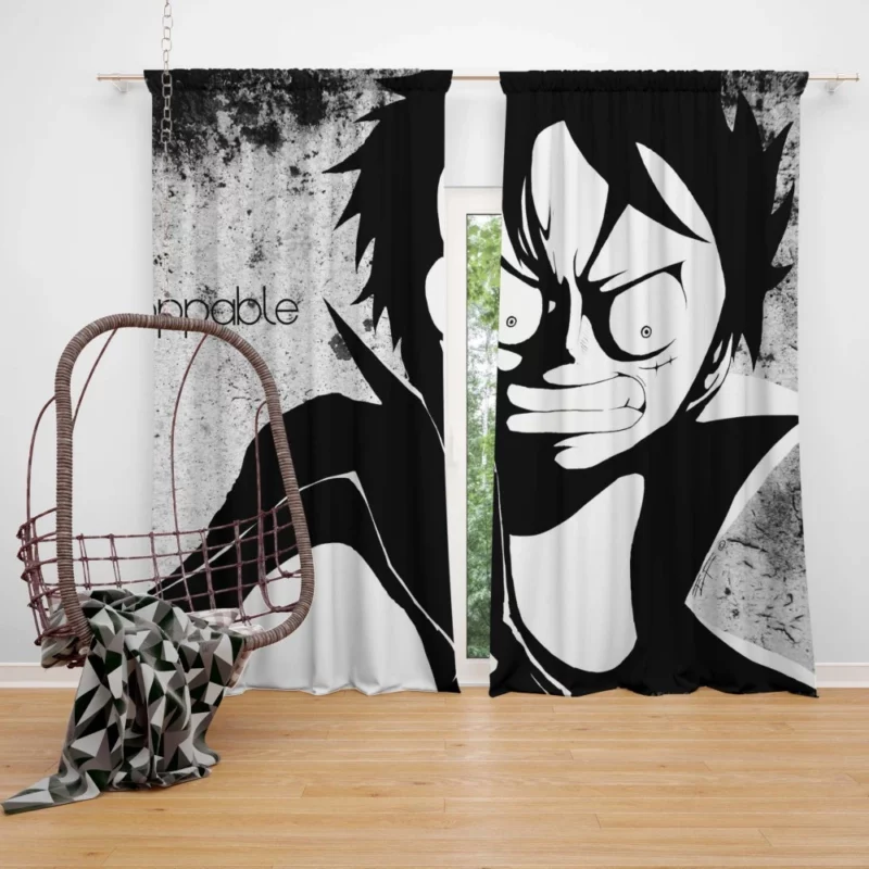 Unstoppable Monkey D. Luffy Anime Curtain