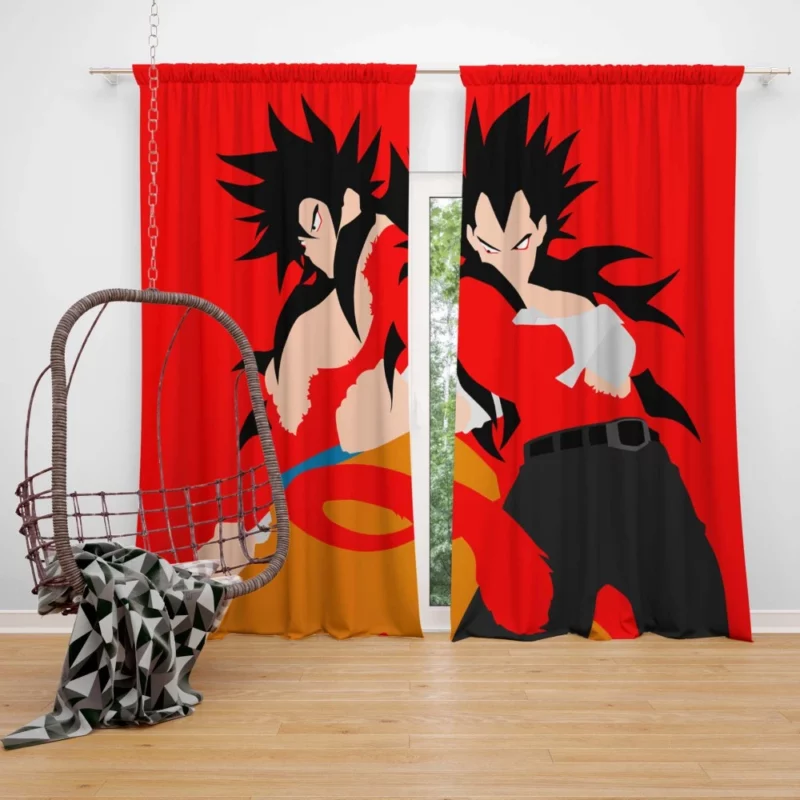 Unveiling Super Saiyan 4 Goku and Vegeta Anime Curtain