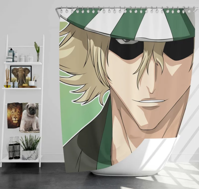 Urahara Bleach Mysterious Genius Anime Shower Curtain