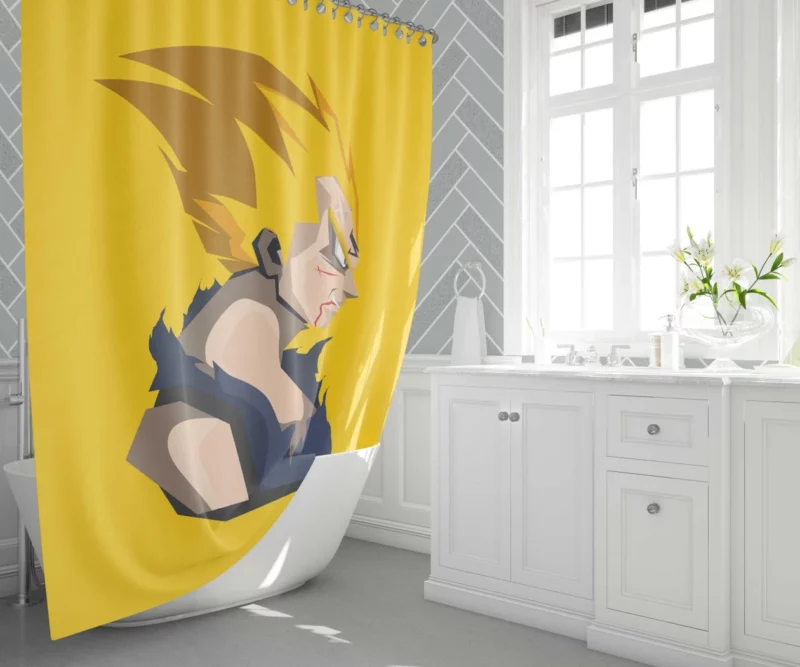 Vegeta Ascension to Super Saiyan Anime Shower Curtain 1