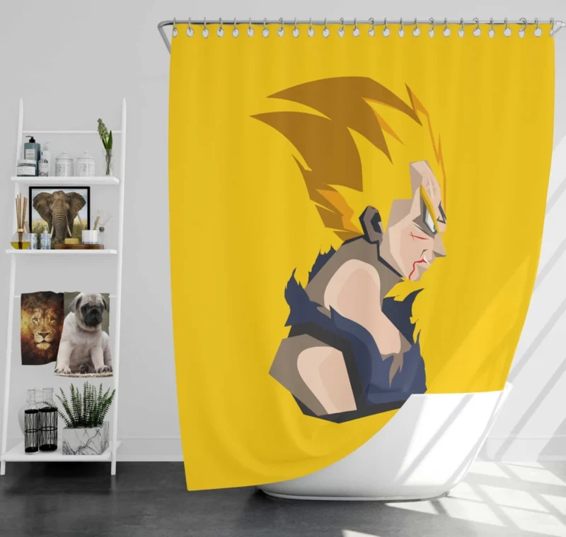 Vegeta Ascension to Super Saiyan Anime Shower Curtain