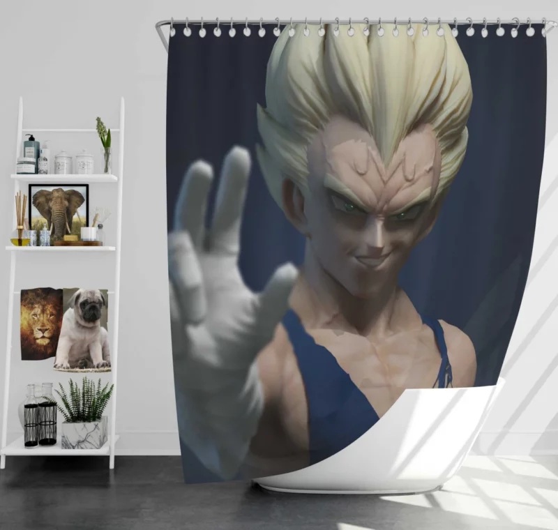 Vegeta Evolution in Dragon Ball Z Anime Shower Curtain