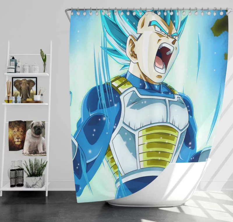 Vegeta Legendary Saiyan Warrior Anime Shower Curtain