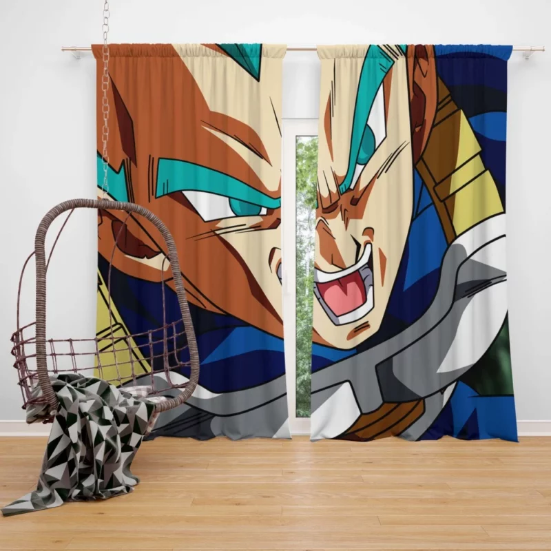 Vegeta San The Saiyan Prince Anime Curtain