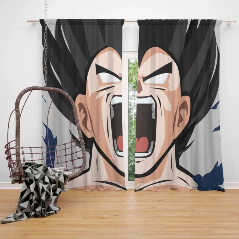 Vegeta Triumphs in Dragon Ball Z Anime Curtain