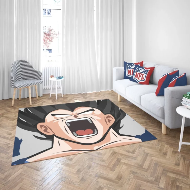 Vegeta Triumphs in Dragon Ball Z Anime Rug 2