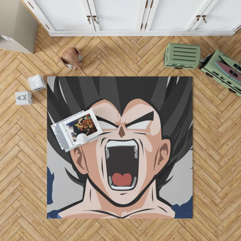 Vegeta Triumphs in Dragon Ball Z Anime Rug