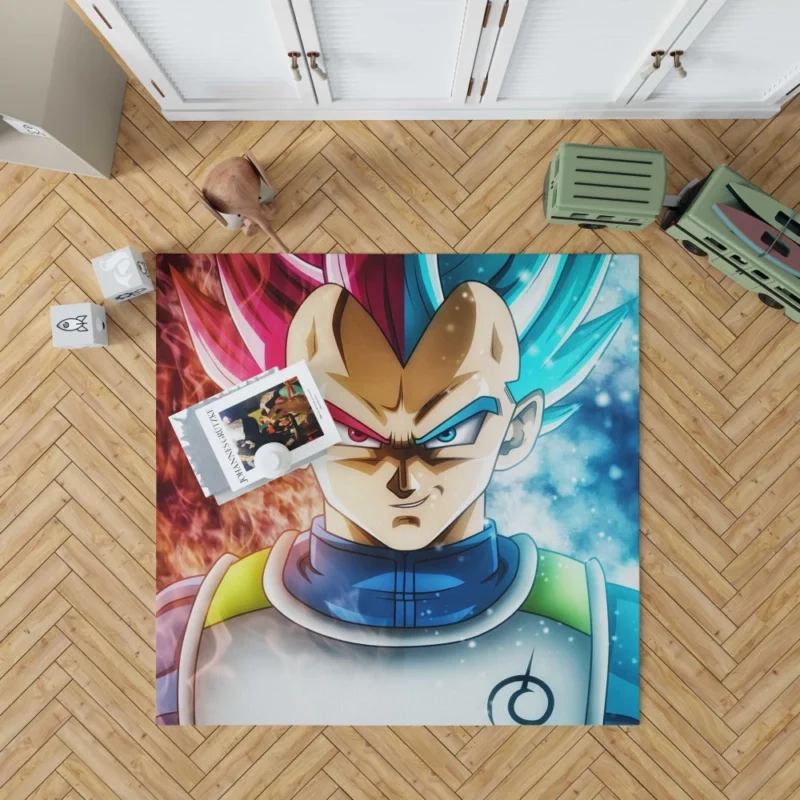 Vegeta Ultimate Form in Action Anime Rug